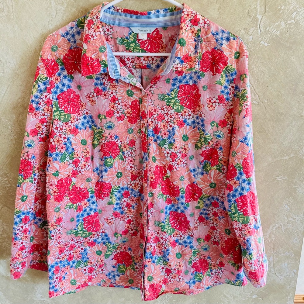 Garnet Hill Floral Top - Picture 1 of 4